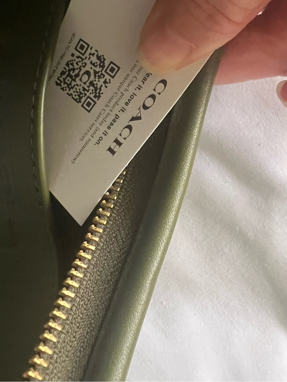 Coach Hampton Hobo Olive Green Leather Shoulder Bag with Gold Hardware - Picture 6 of 8